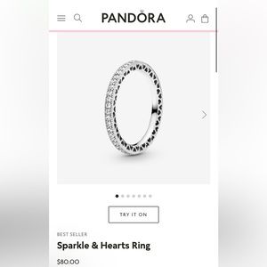 Pandora silver heart ring